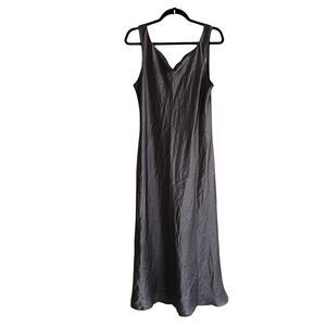 VANITY FAIR Sleeveless Long Nightgown Gray L